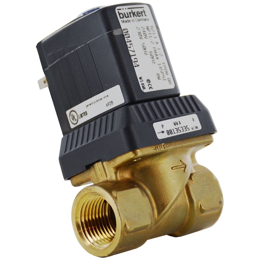 Burkert 2-Way Solenoid Valve Normally Closed 1/2 FPT 240V
