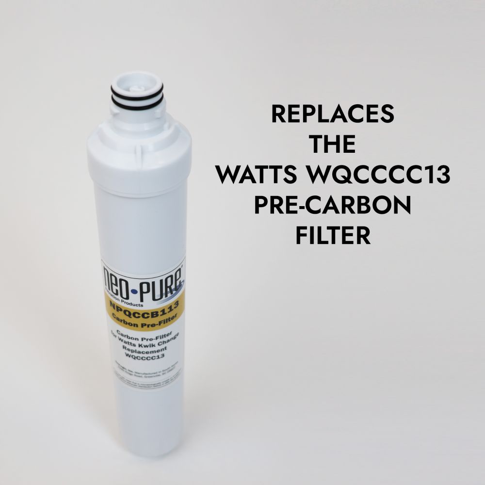 Neo-Pure Kwik Change 13" Carbon Block Pre-Filter Replacement For Watts WQCCC13