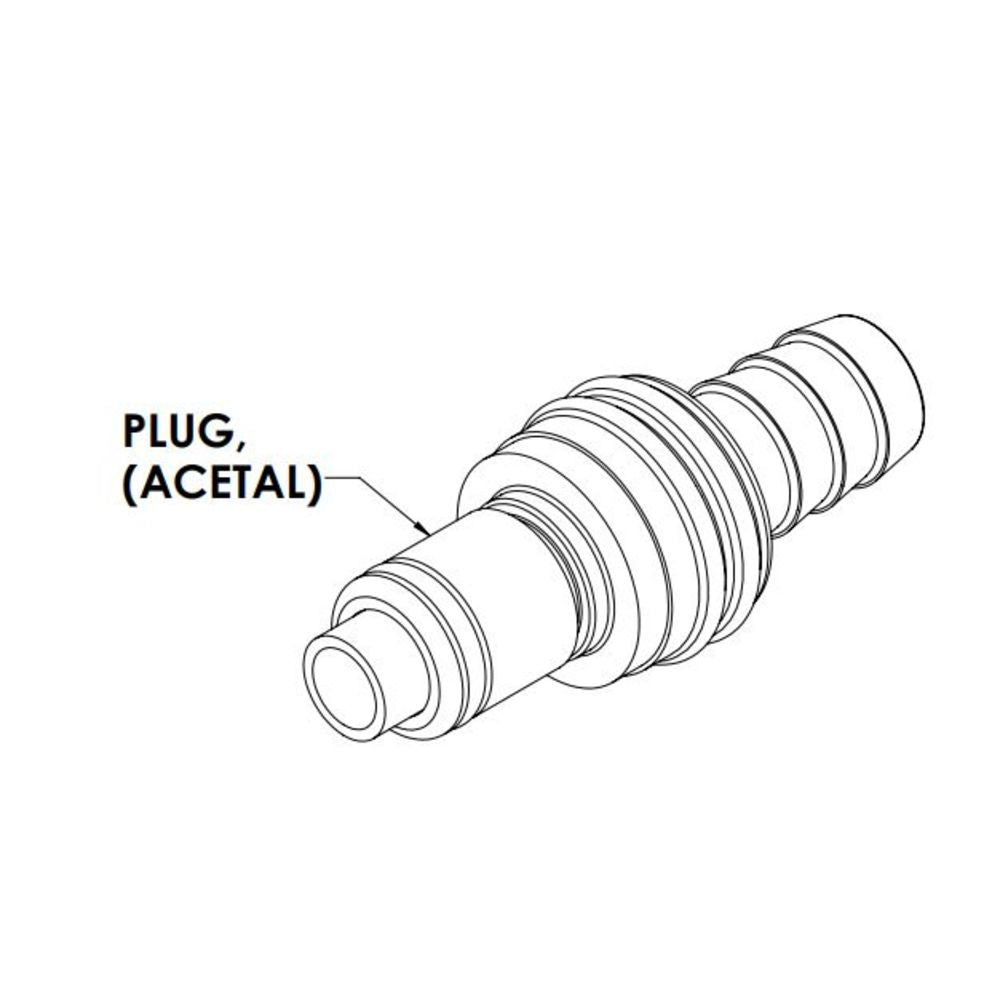 LinkTech 40AC InLine Plug, Valved, 3/8" HB