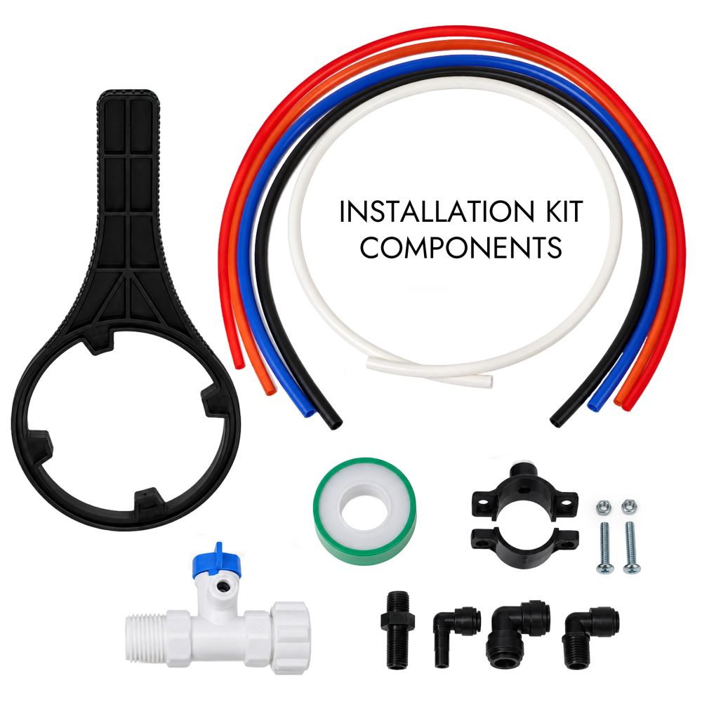 neoPure 4 Stage 25 GPD Residential Full Solution RO System, 0.5µ CTOX, Permeate Pump & AG Faucet CH