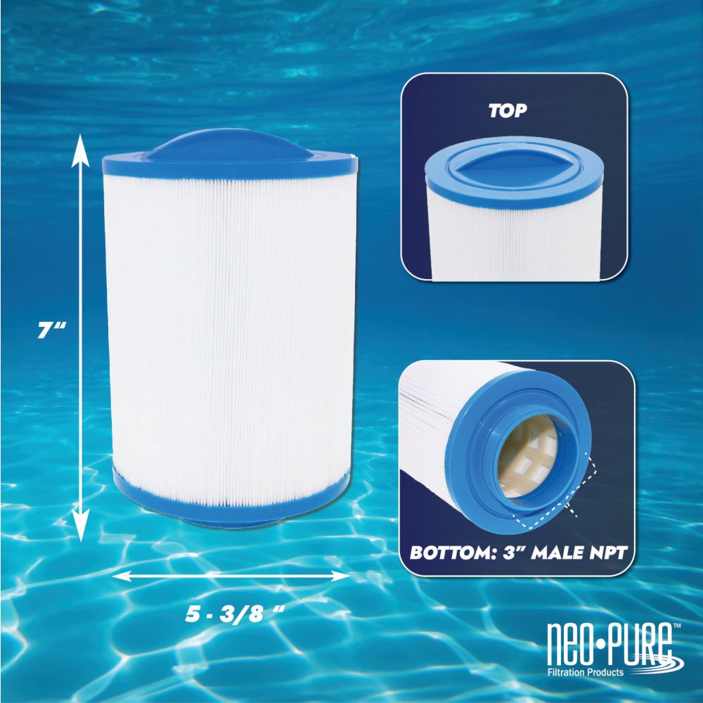 Neo-Pure PS-5F20-BB Pool and Spa Filter 5-3/8" x 7”