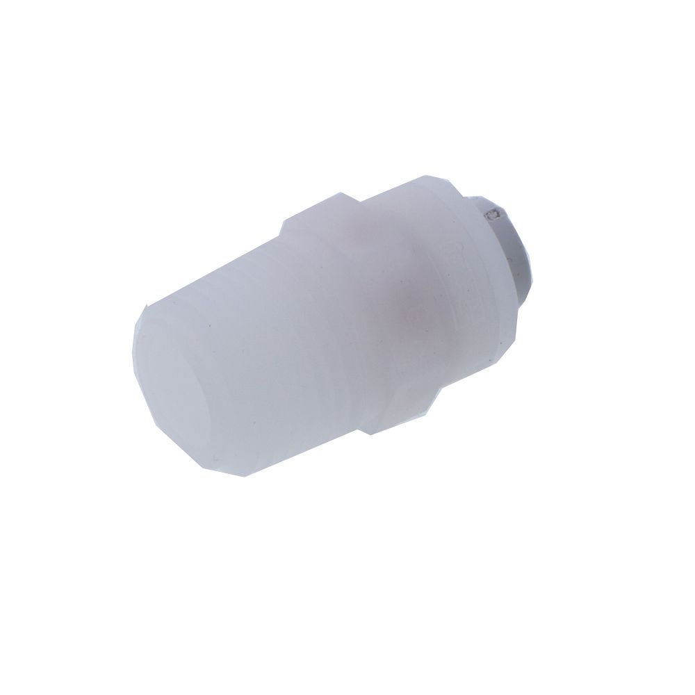 Kynar PVDF Male Connector - 1/4 x 3/8 NPTF