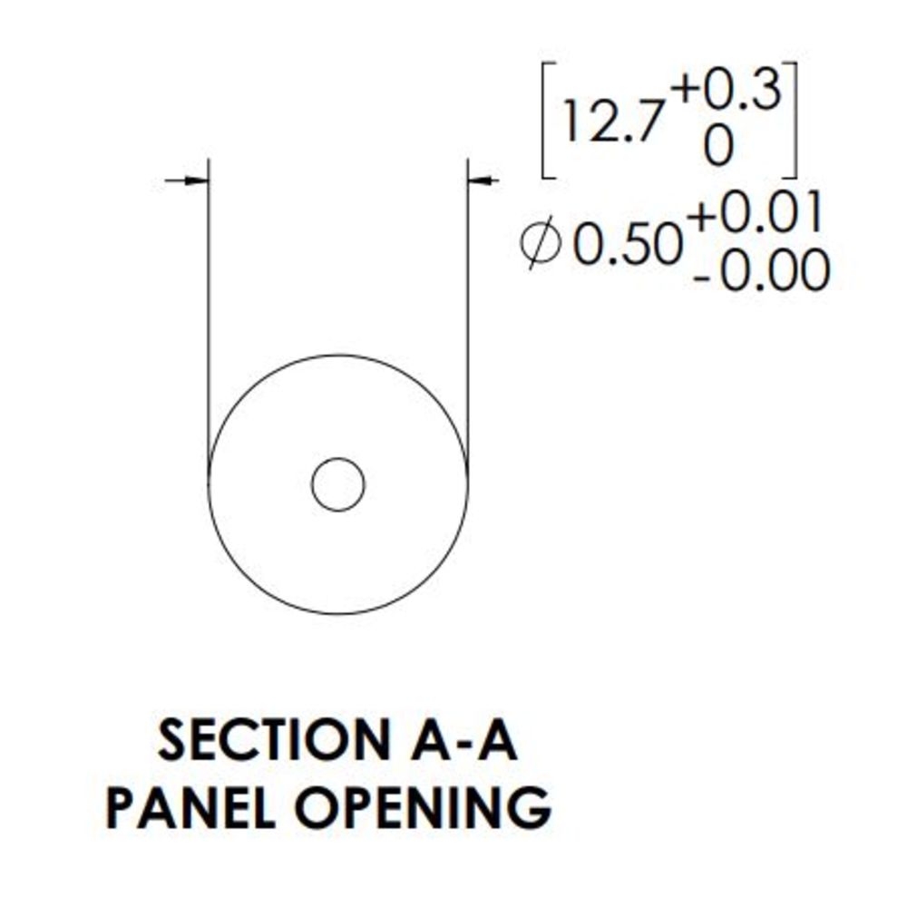 LinkTech PANEL MT SOCKET NV 1/8HB MOLDED WHITE
