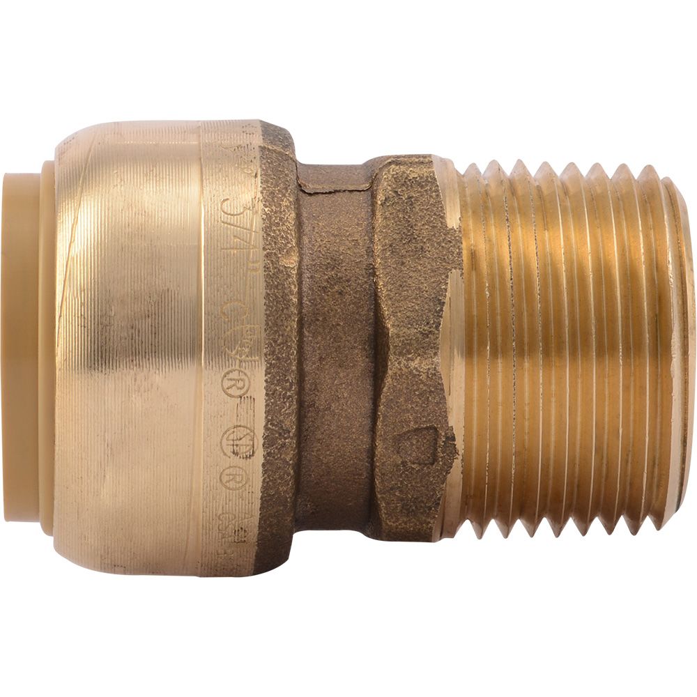 SharkBite® U134LF Lead-Free Brass Push-to-Connect Male Adapter - 3/4" x 3/4" MPT