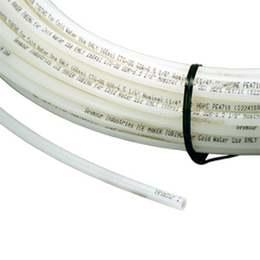HDPE Ice Maker Tubing 1/4" OD x 1/8" ID Cold Water Use Only