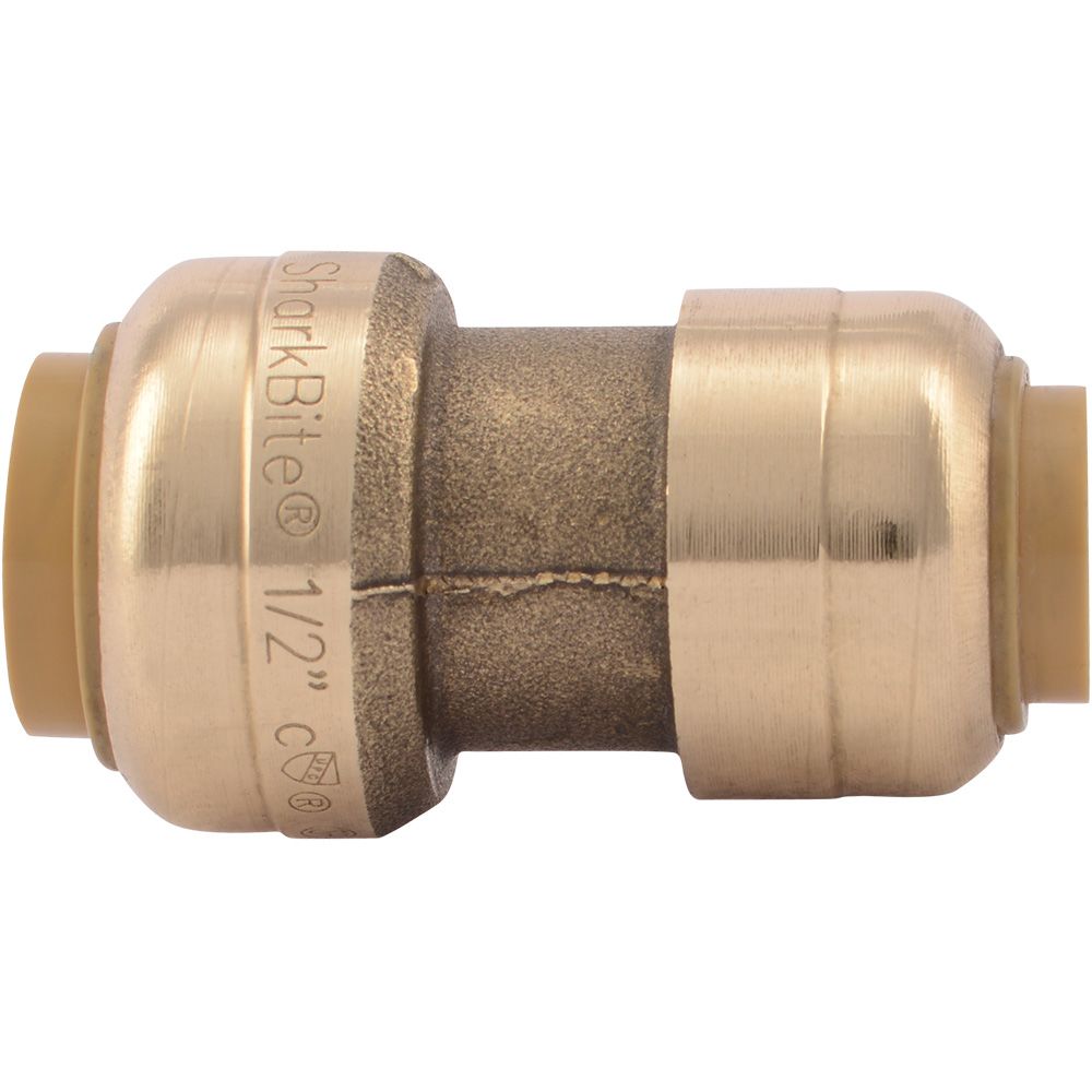 SharkBite® U009LF Lead-Free Brass Push-to-Connect Reducer Coupling - 3/8" x 1/2"