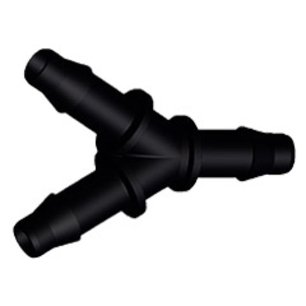 Colder AHY831 Y A-Barb Fitting, 1/4" HB x 1/4" HB, Black Nylon