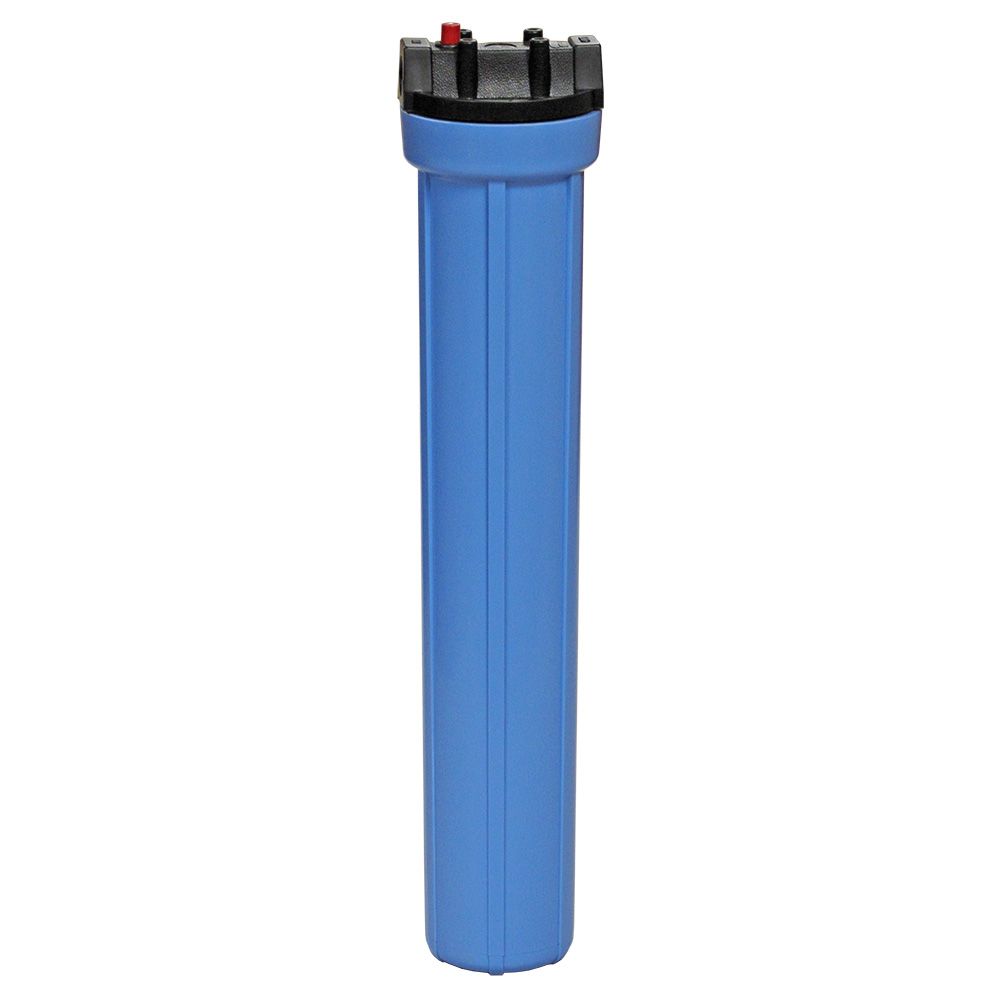Pentek 20" Slim Line Water Filter Housing Black/Blue w/ PR - 1/2" FPT