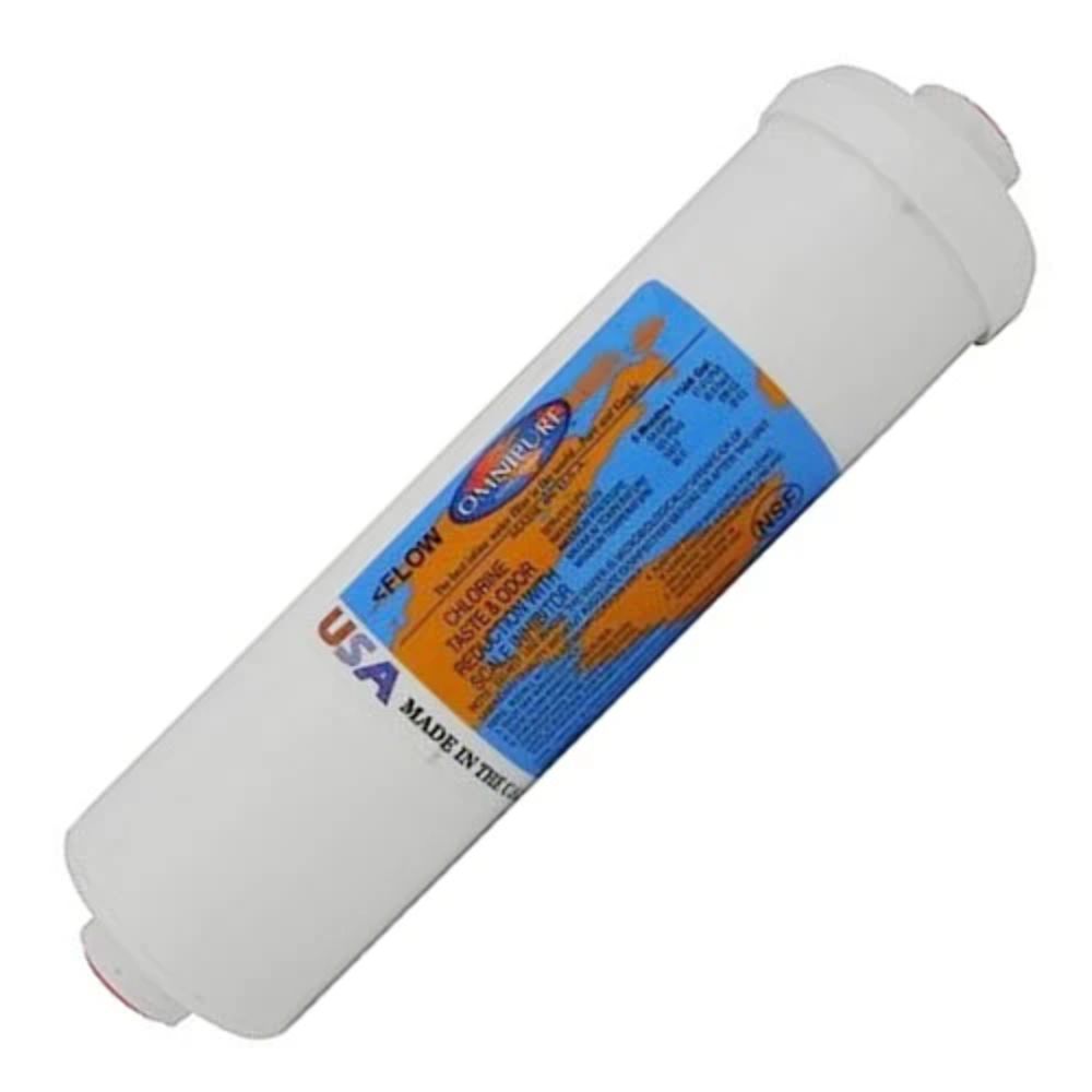 Omnipure K5567-BB Inline GAC +1/2 lb KDF55 1/4 FPT 10" x 2.5"