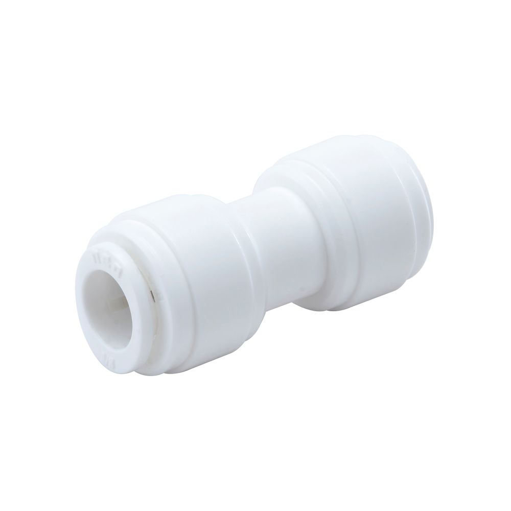 neoFit - Acetal White Union Connector 1/4" tube x 1/4" tube