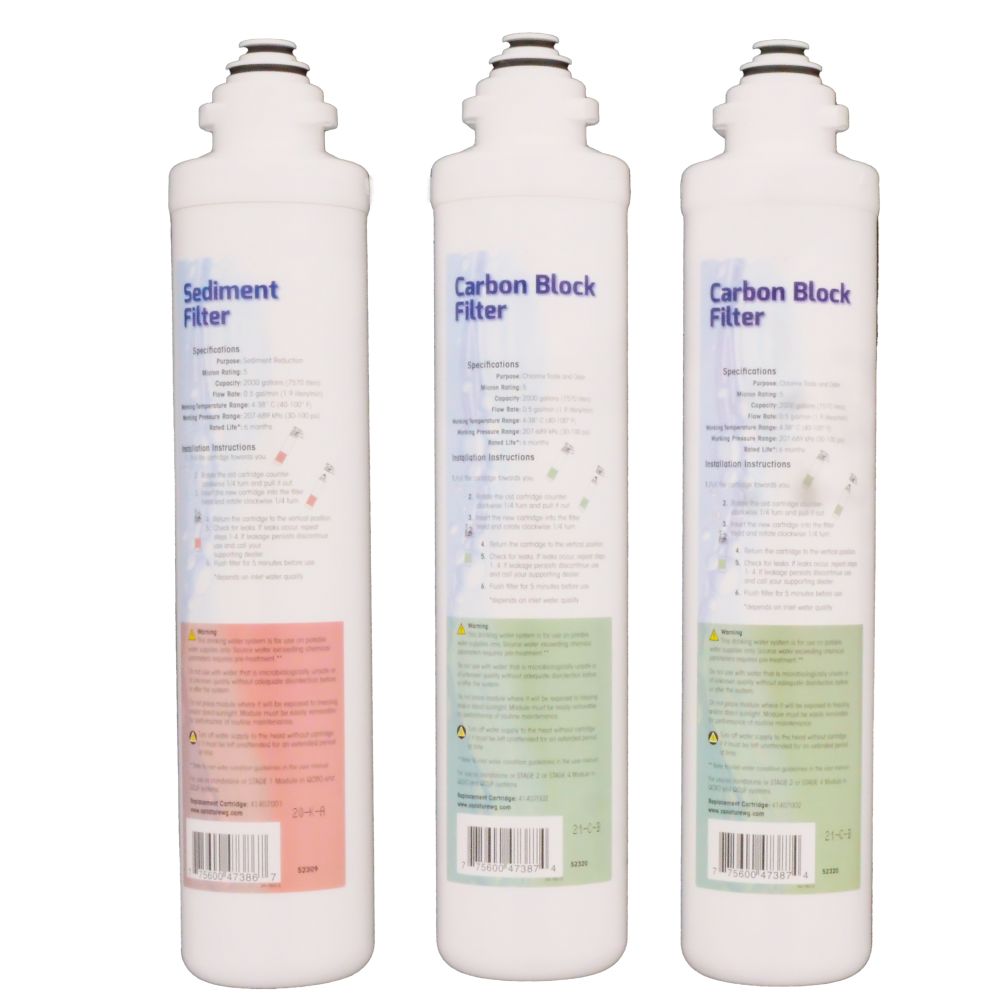 Pura QCRO Sediment and Carbon Block Replacement Pre/Postfilter Kit
