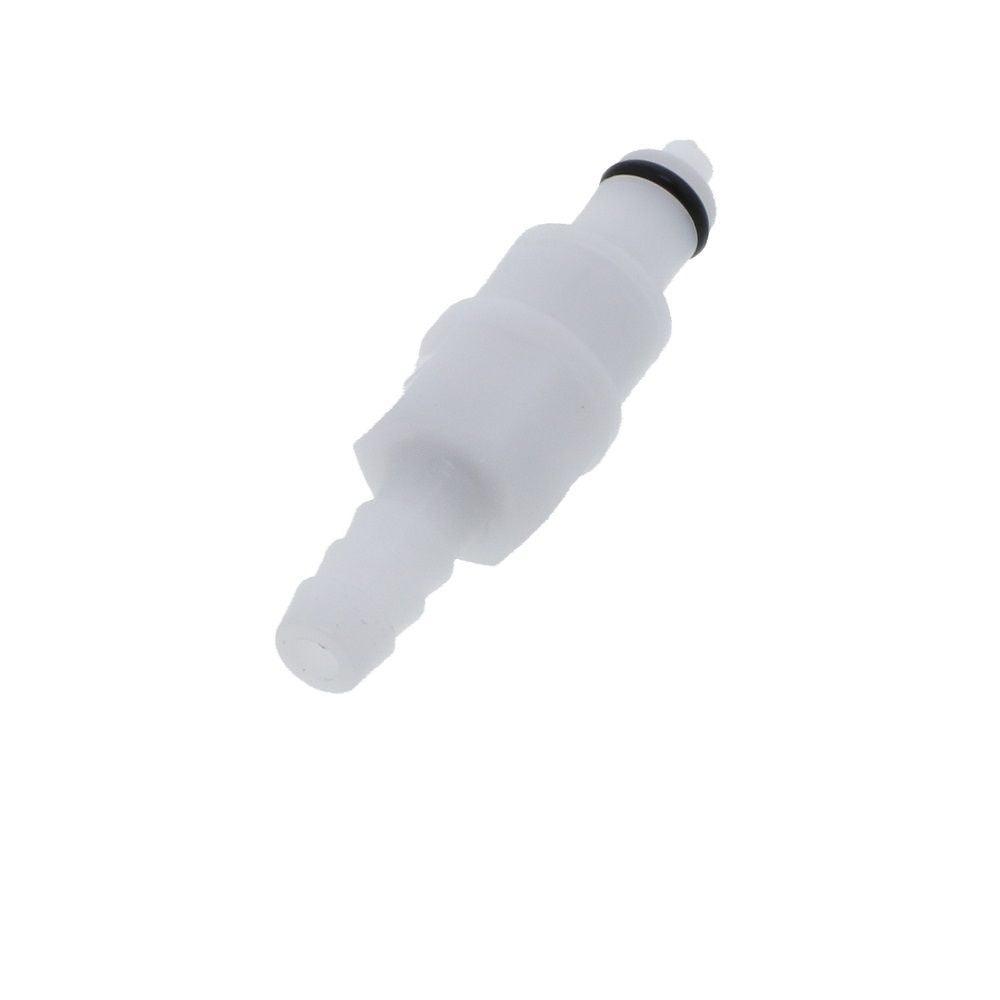 Multi-Mount Valved Hose Barb Coupling Insert - 1/4 ID Barb Acetal