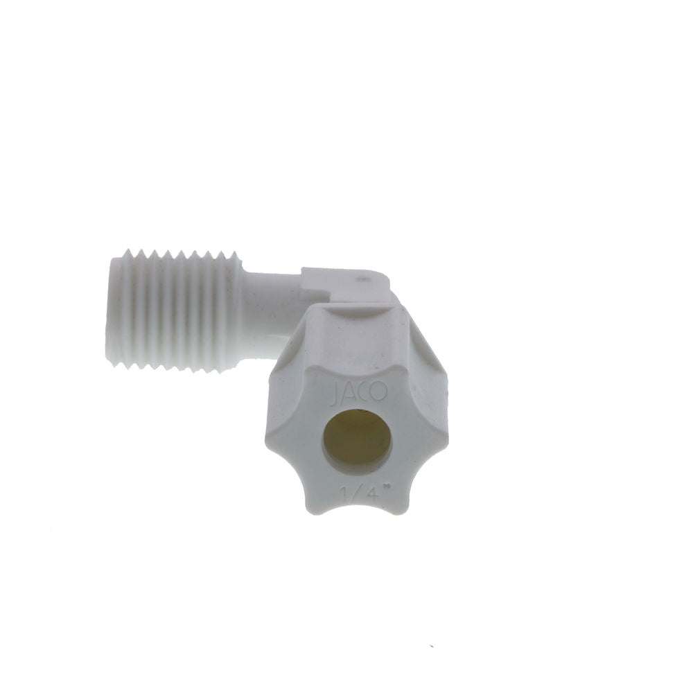 JACO 40-4-4-P-PG Polypropylene Male Elbow 1/4 OD Tube x 1/4 MPT