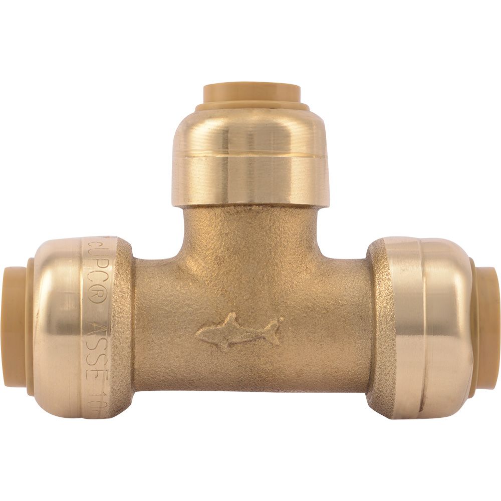 SharkBite® U363LF Lead-Free Brass Push-to-Connect Reducing Tee - 1/2" x 1/2" x 3/8"