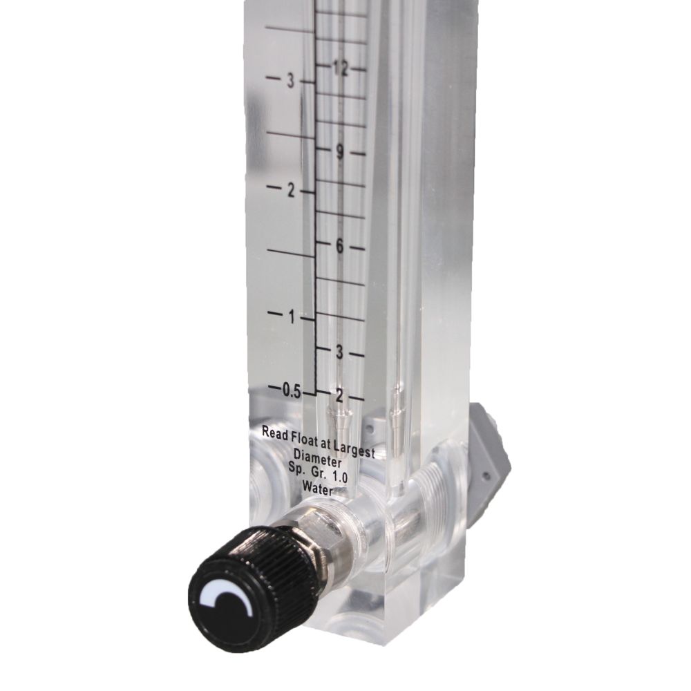 Neo-Pure Adjustable Panel Mount Flowmeter 0.5-5GPM 1/2" MNPT
