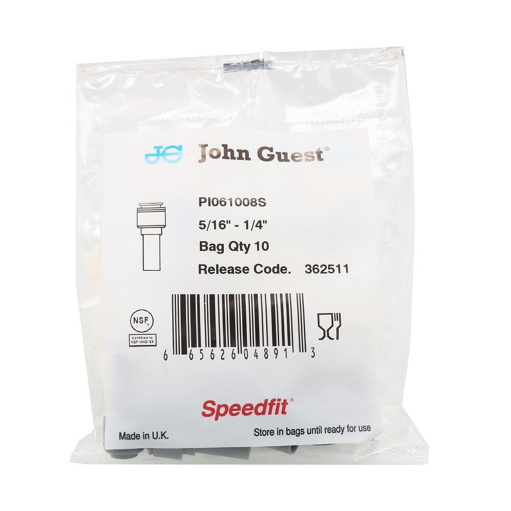 John Guest Reducer Stem - 1/4 x 5/16 Stem