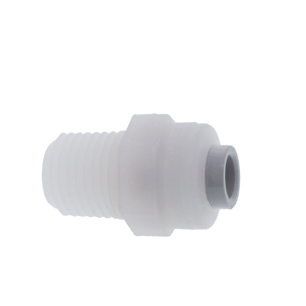 Kynar PVDF Male Connector - 1/4 x 1/4 NPTF