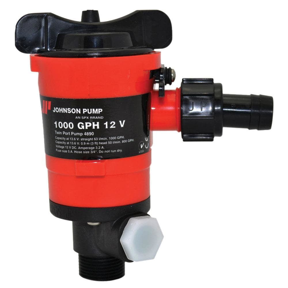 Johnson Pump - Marine Twin Port Aerator Pump 1000 GPH
