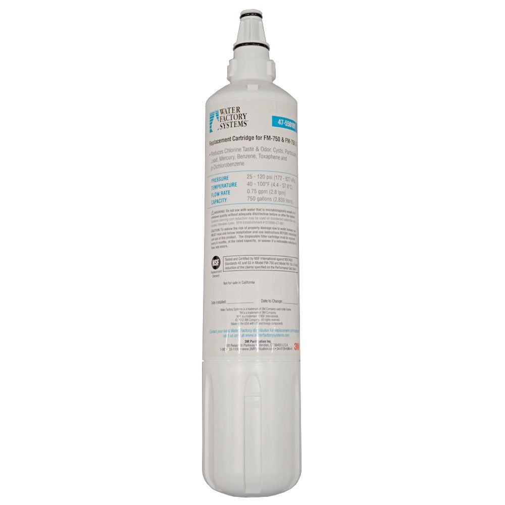 3M Water Factory Systems 47-550101 Replacement Cartridge For FM-750