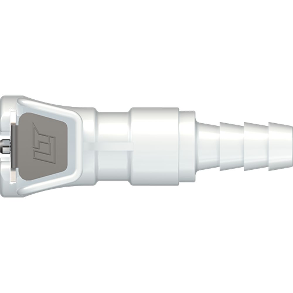 LinkTech 20AC Series Straight Female, Valved, 1/4" HB, Natural Acetal, Buna N