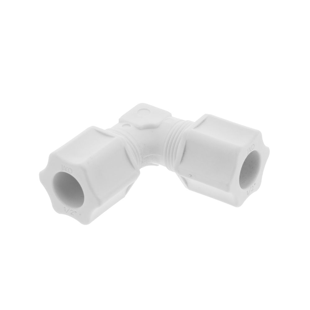 JACO 50-8-P-O Polypropylene Union Elbow 1/2 OD Tube x 1/2 OD Tube