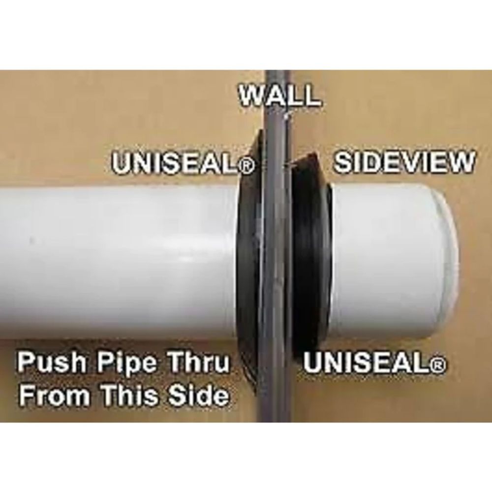 Uniseal® Pipe-to-Tank Seal Black 6"