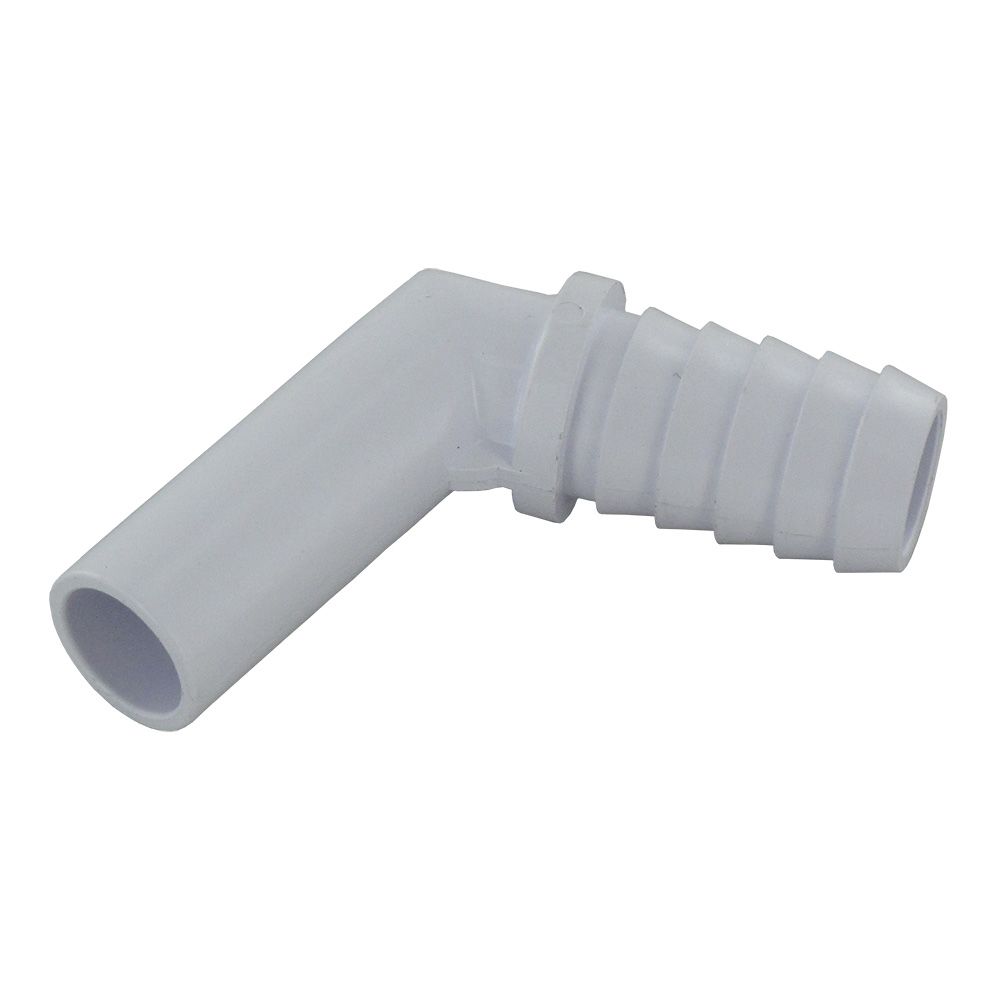PushIn 45° ELBOW Barb Connector - 5/8" ID Barb x 1/2" OD Stem