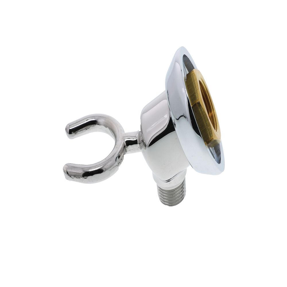 T&S Brass B-0104-A Wall Hook, 3/8" NPT male outlet, 3/8" NPT female inlet