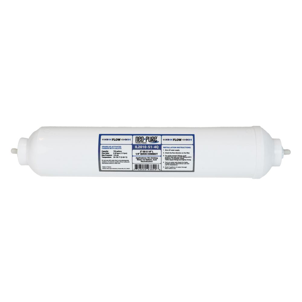 Neo-Pure IL2010-51-4Q Inline Calcite/Coco Shell GAC - 10 x 2 1/4 QC Filter