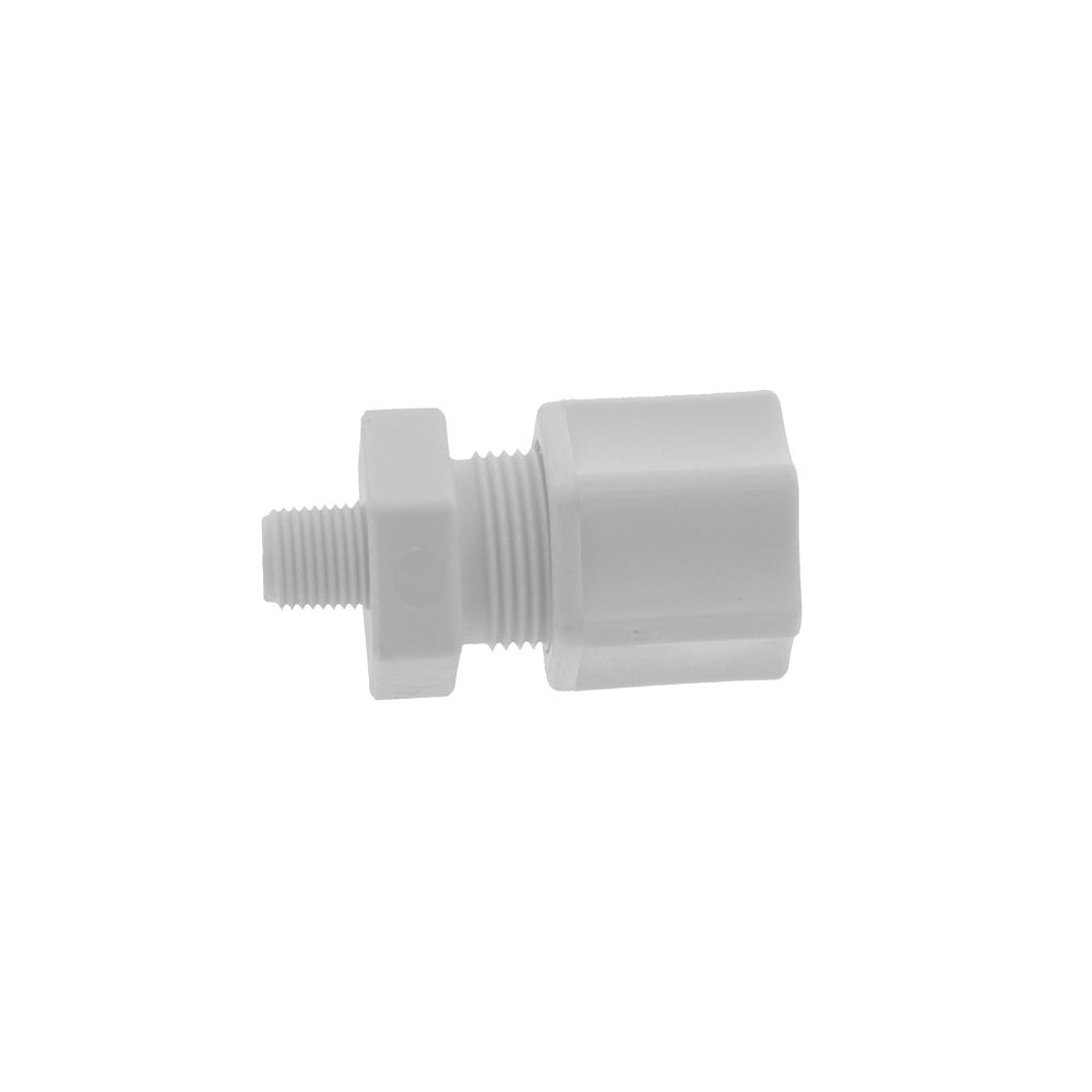 JACO 10-8-2-P-O Polypropylene Male Connector 1/2 OD Tube x 1/8 MPT