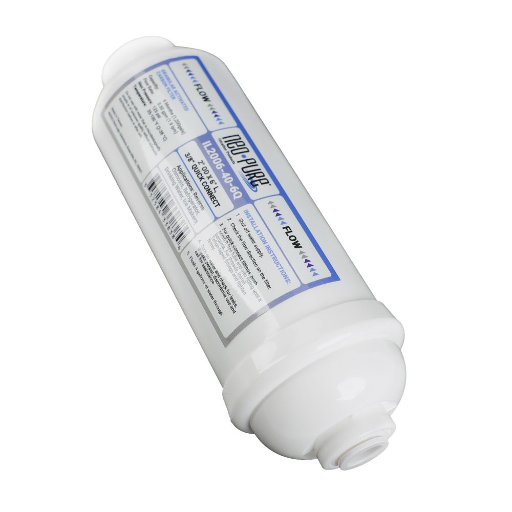 Neo-Pure Inline 2x6 GAC CTO 3/8" Quick Connect Filter
