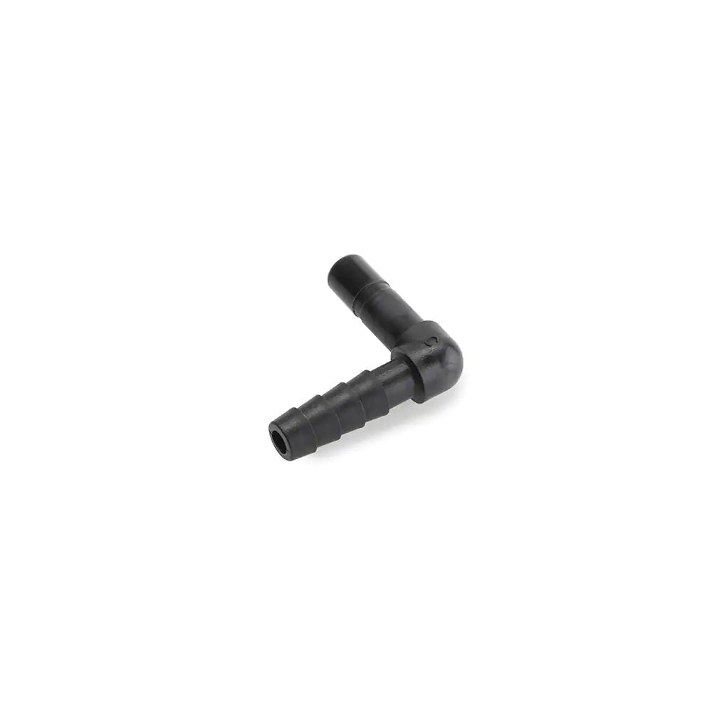 Black Kynar PVDF Tube Stem 90 Barb - 3/8