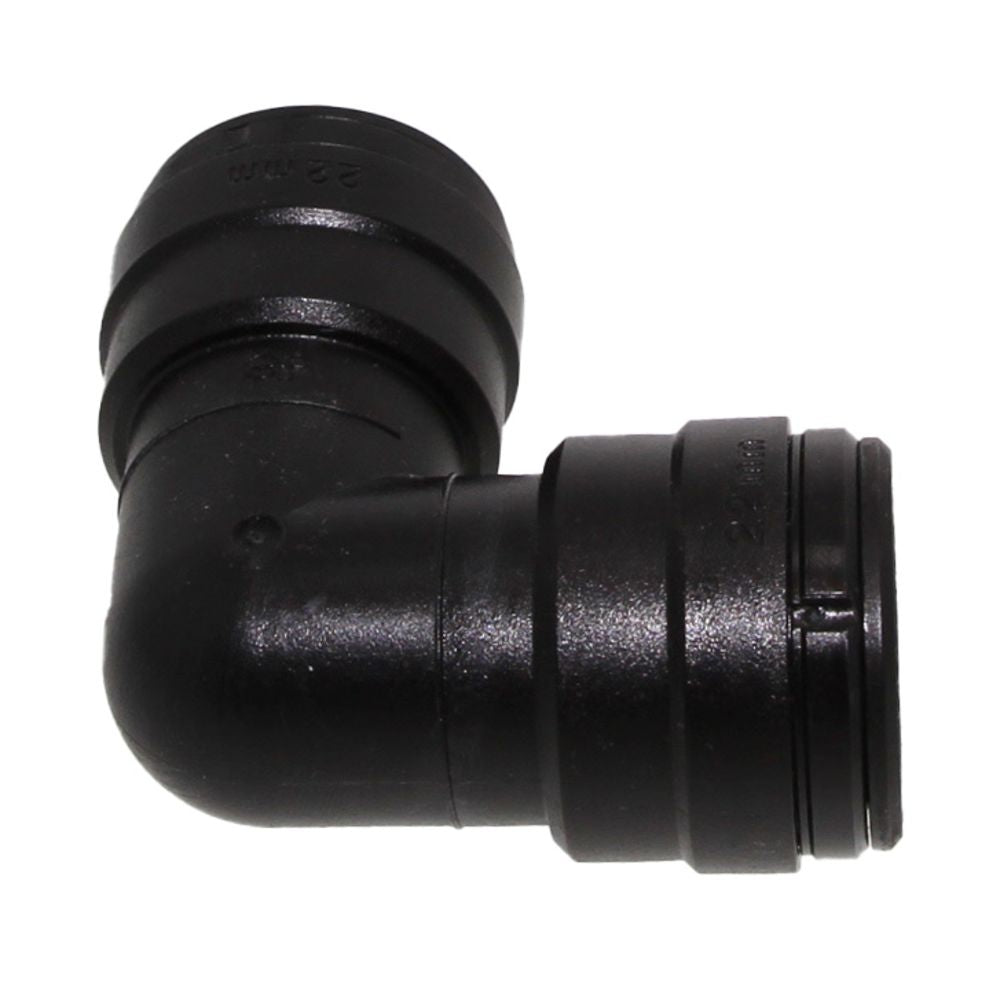 John Guest Union Elbow BLACK ACETAL - 15mm