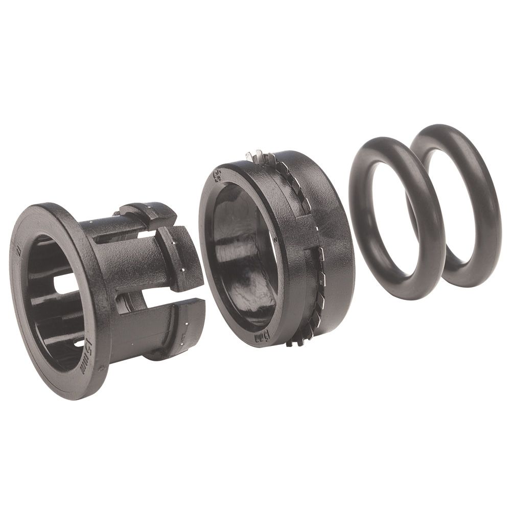 John Guest Plastic Half Cartridge - 8mm Black Double Nitrile O-ring