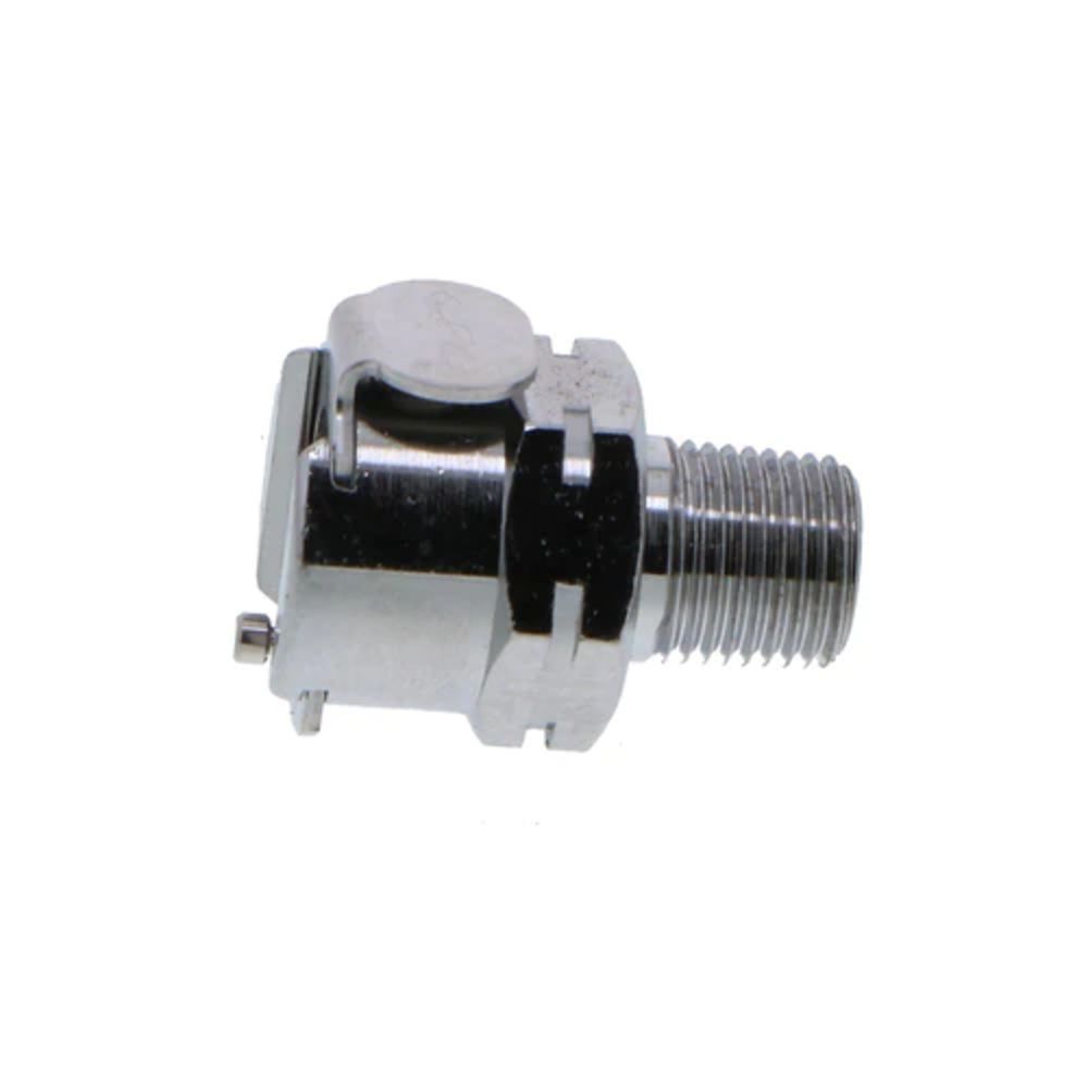 MCD1002BSPTV Valved Male Thread Coupling Body 1/8 BSPT FKM Seal
