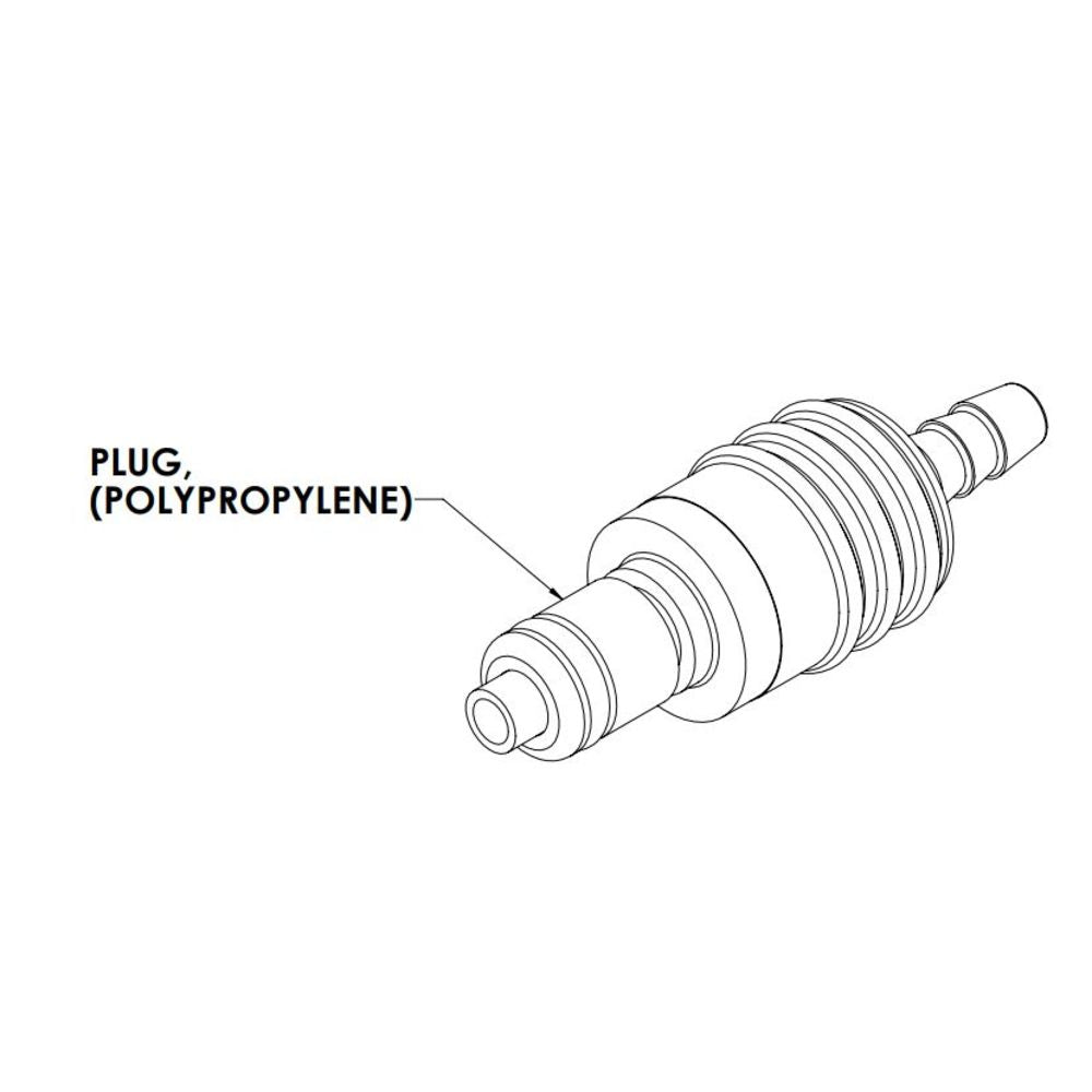 LinkTech 20PPV Inline Plug, Valved, 1/8" HB Almond Color