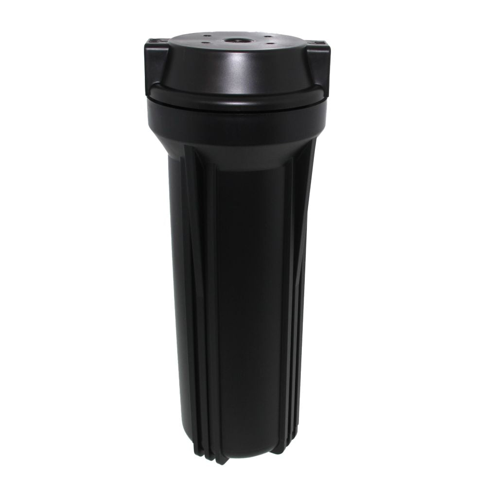 10" Neo-Pure SlimLine Flat Cap Housing NSF Black Cap/Black Sump 3/8" No Pressure Relief