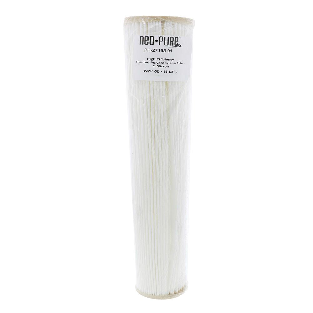 Neo-Pure PH-27195-01 19-1/2" High Efficiency Pleated Filter 1 micron