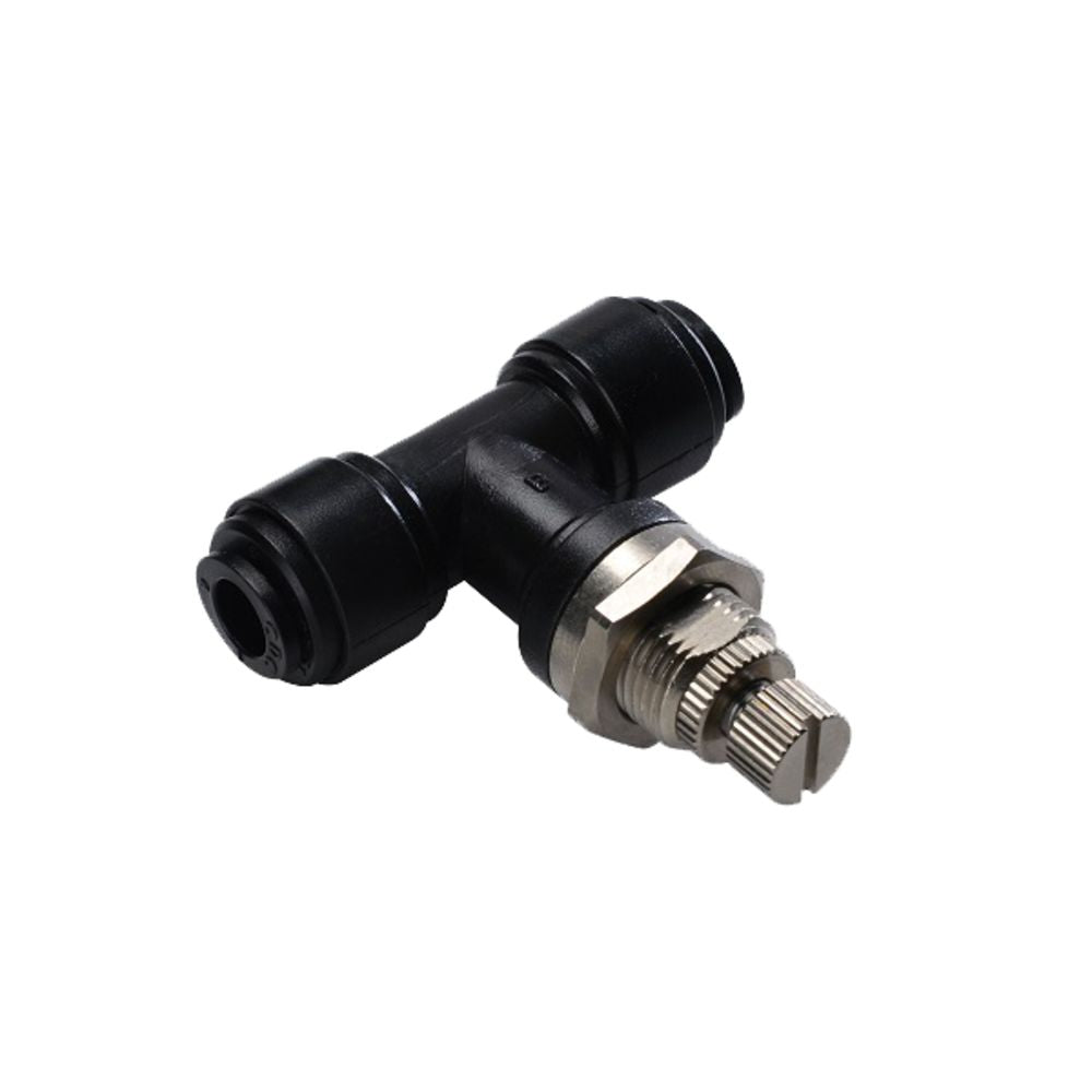NeoFit - Acetal Black Flow Control Bulkhead 10mm tube