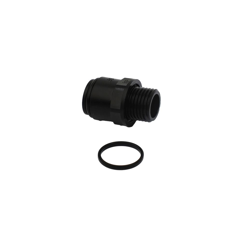 John Guest Male Connector BLACK ACETAL - 6mm x 1/4 NPTF