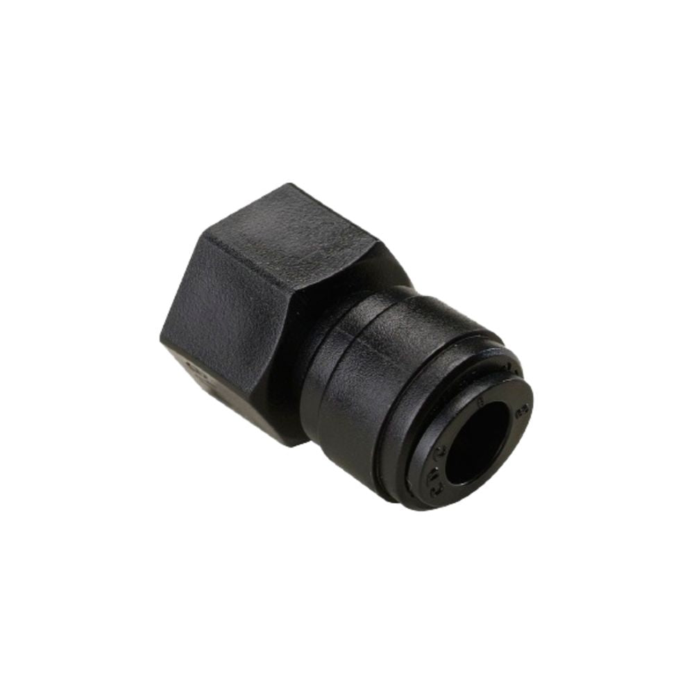 NeoFit - Acetal Black Female Adapter 3/8" tube x 1/4"NPTF - Flat Type