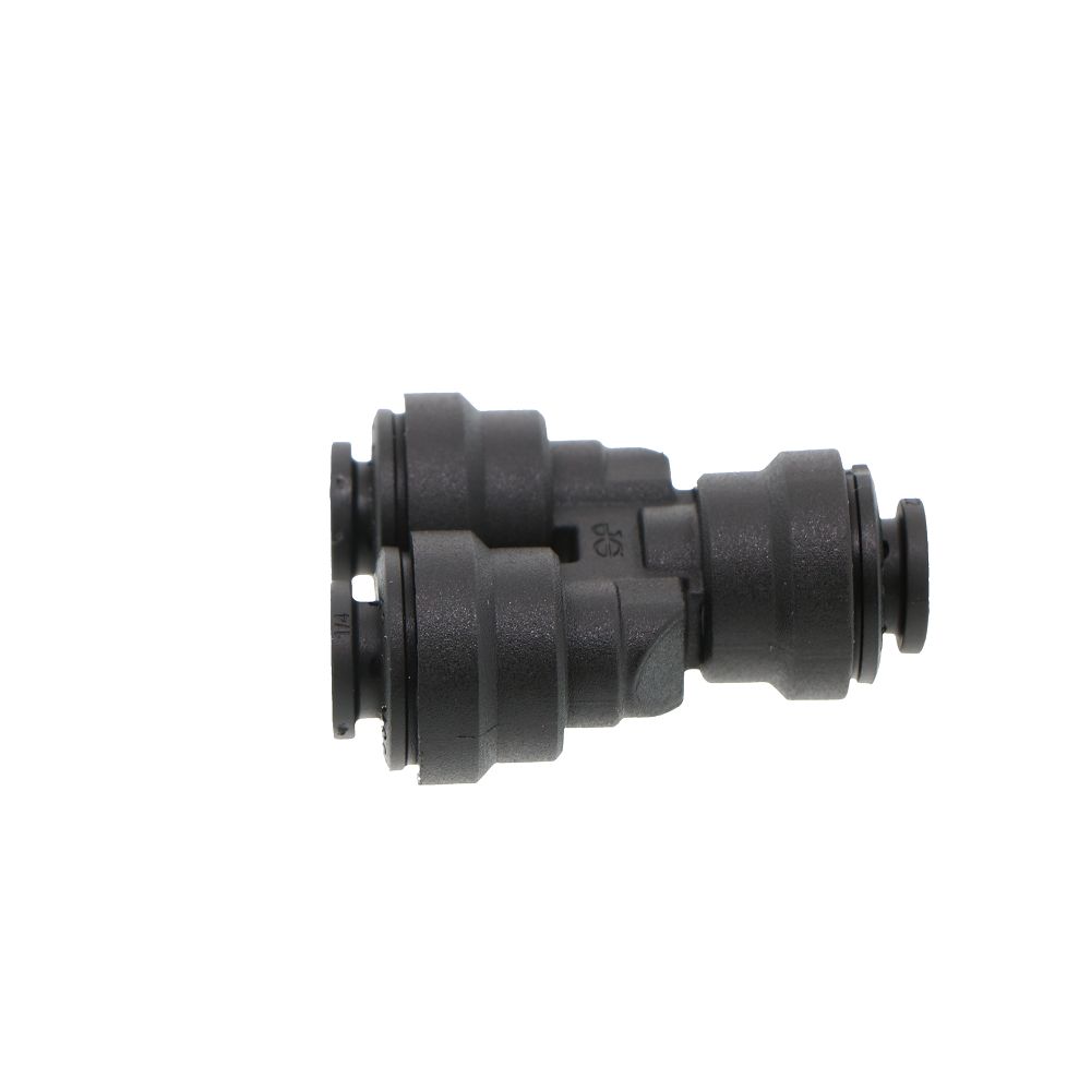 John Guest Two Way Divider Black Polypropylene - 1/4