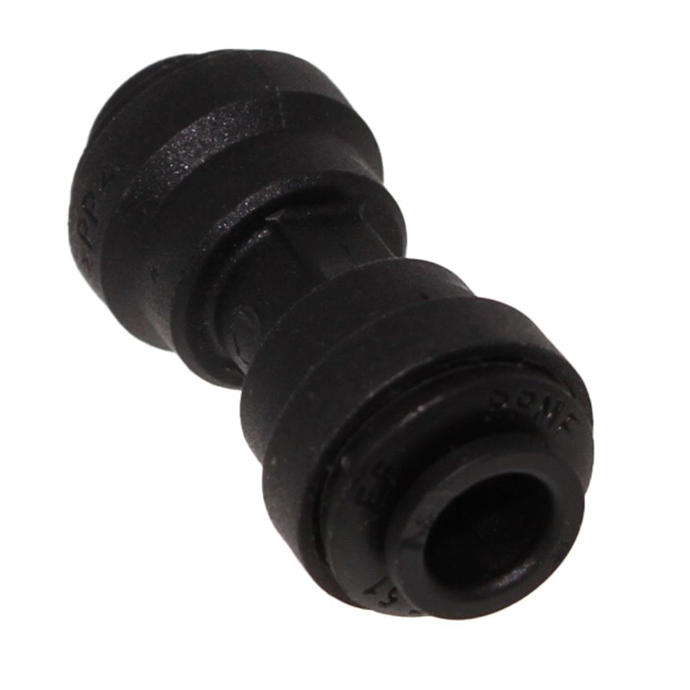 John Guest Union Connector Black Polypropylene - 1/4
