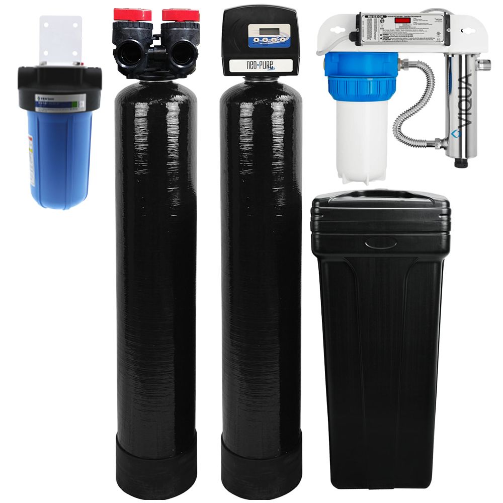 Whole House System with High Efficiency Softener & UV Disinfection for 1-2 Bathrooms