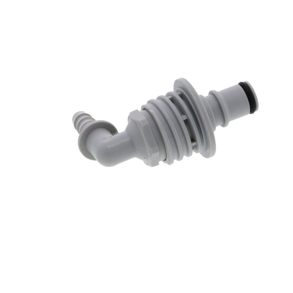 NS4D43004 Valved Panel Mount Elbow Hose Barb Coupling Insert 1/4 ID Barb