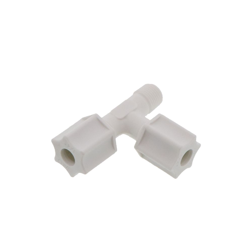 JACO 75-4-2-P-PG Polypropylene Male Run Tee 1/4 OD Tube x 1/8 MPT