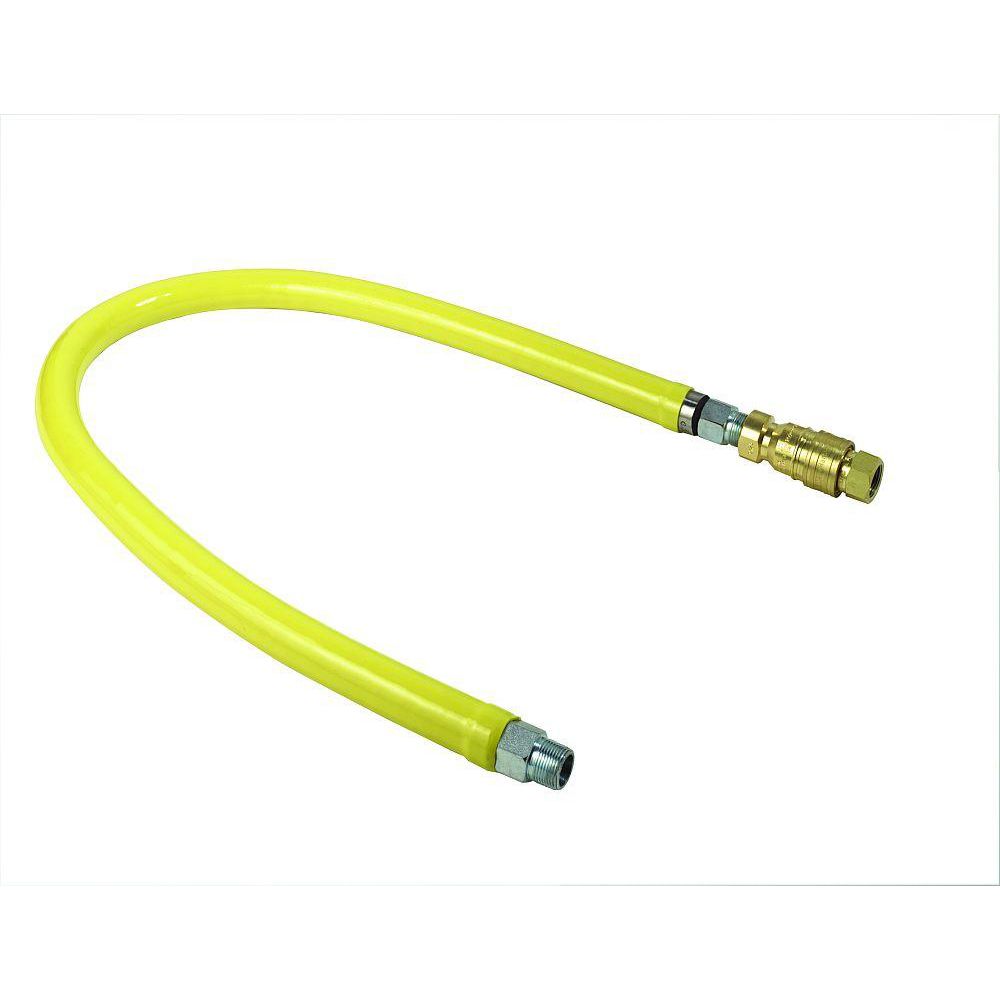 T&S Brass HG-4D-72 Safe-T-Link Gas Hose, Quick Disconnect to FreeSpin, 3/4 NPT x 72"L