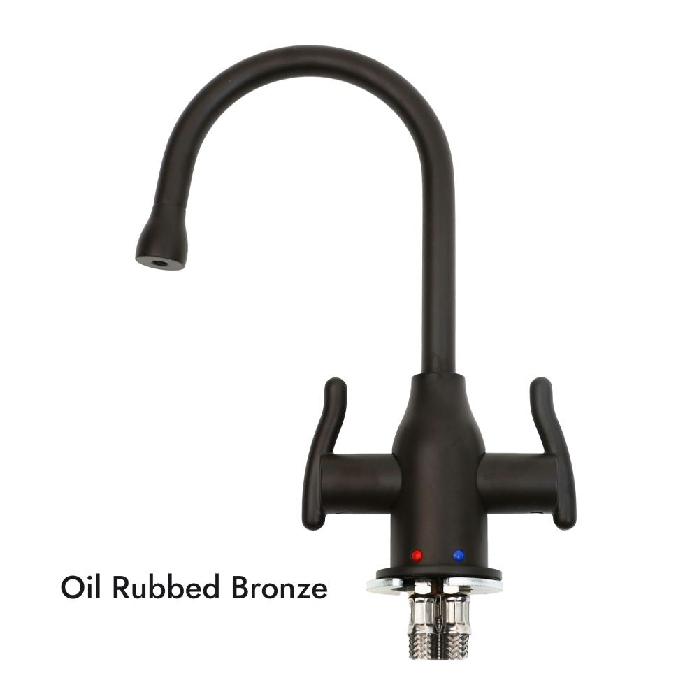 Mountain Plumbing MT1801-NL Contemporary Hot & Cold Water Dispenser w/ Wine Bottle Spout & Curved Handles