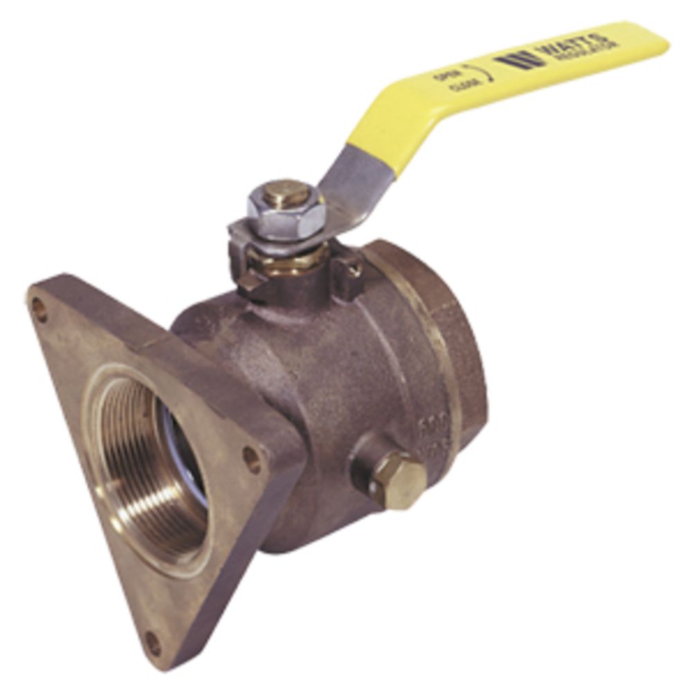 Watts Marine Bronze Full Flow Flanged Seacock with Drain Plug