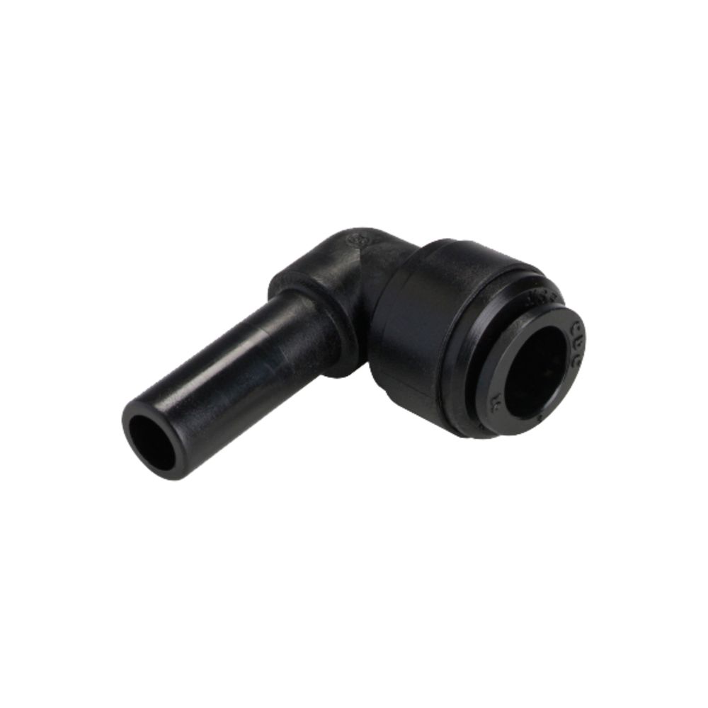NeoFit - Acetal Black Stem Elbow 6mm tube x 6mm stem